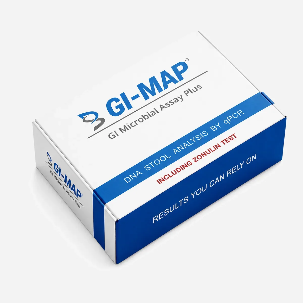 GI-MAP™ + Zonulin at-home stool test kit box